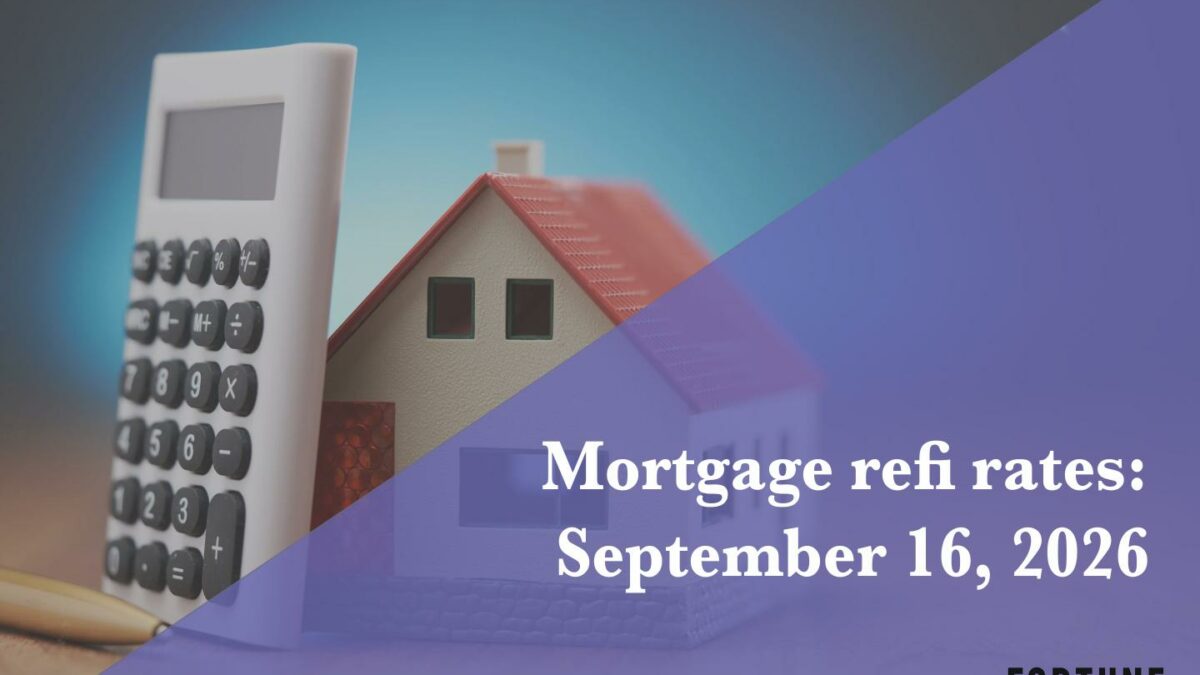 Current refi mortgage rates report for Sept. 16, 2026